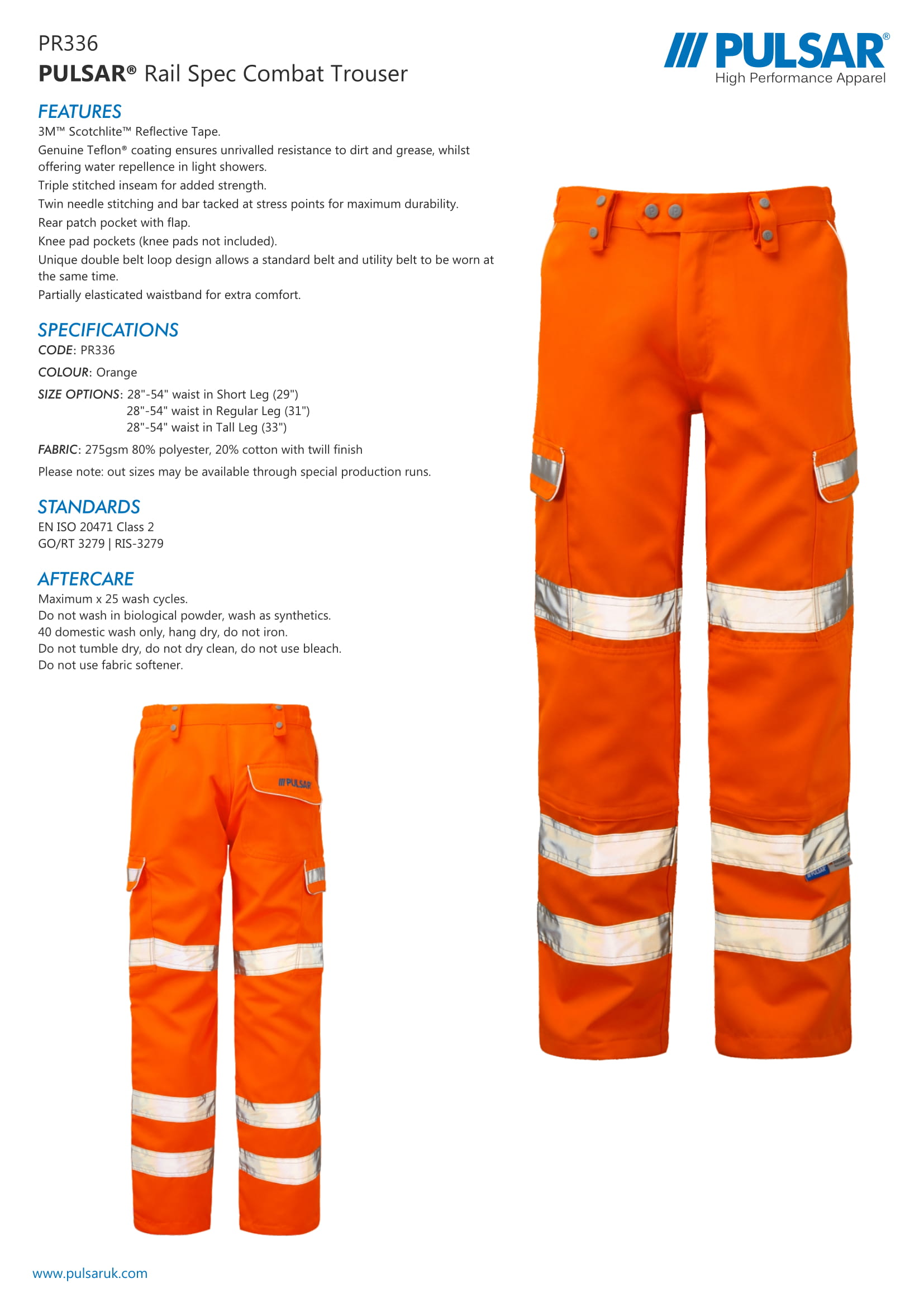 PULSAR®RAIL SPEC COMBAT TROUSER (PR336) - Image 3
