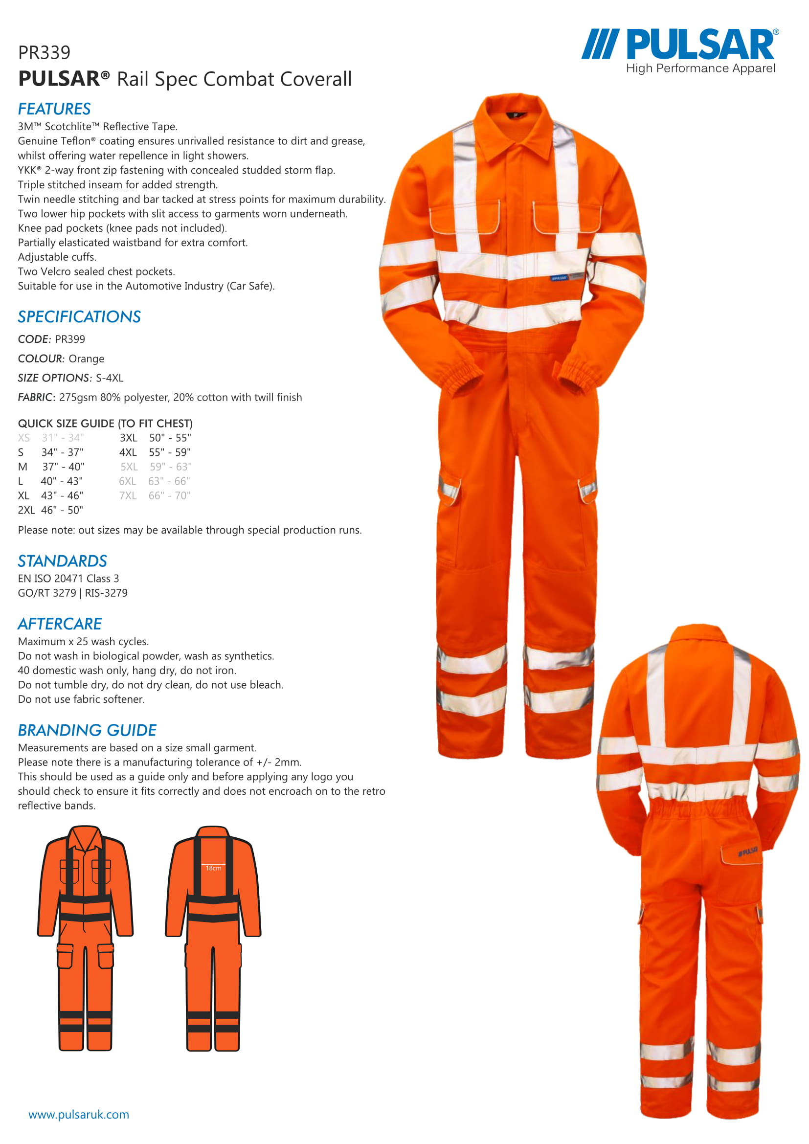 PULSAR® RAIL SPEC COMBAT COVERALL (PR339) - Image 4