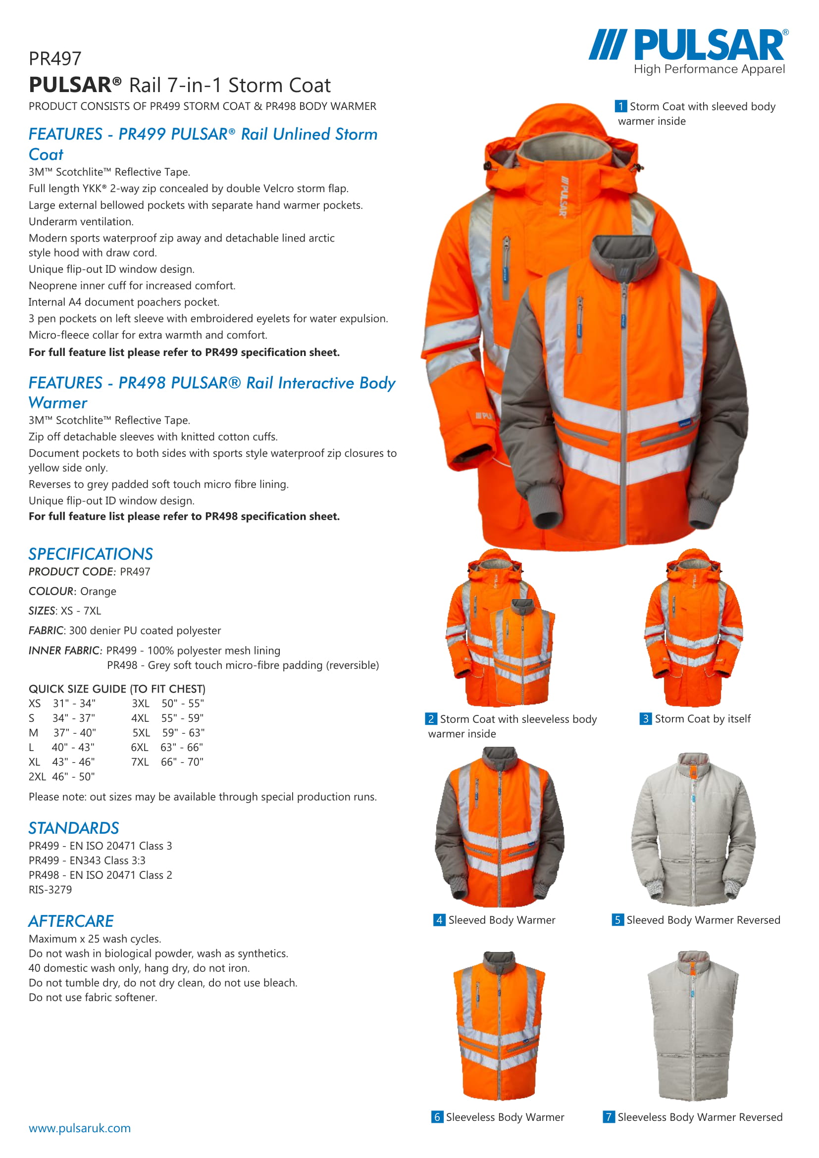 PULSAR® RAIL SPEC 7-IN-1 STORM COAT (PR497) - Image 2
