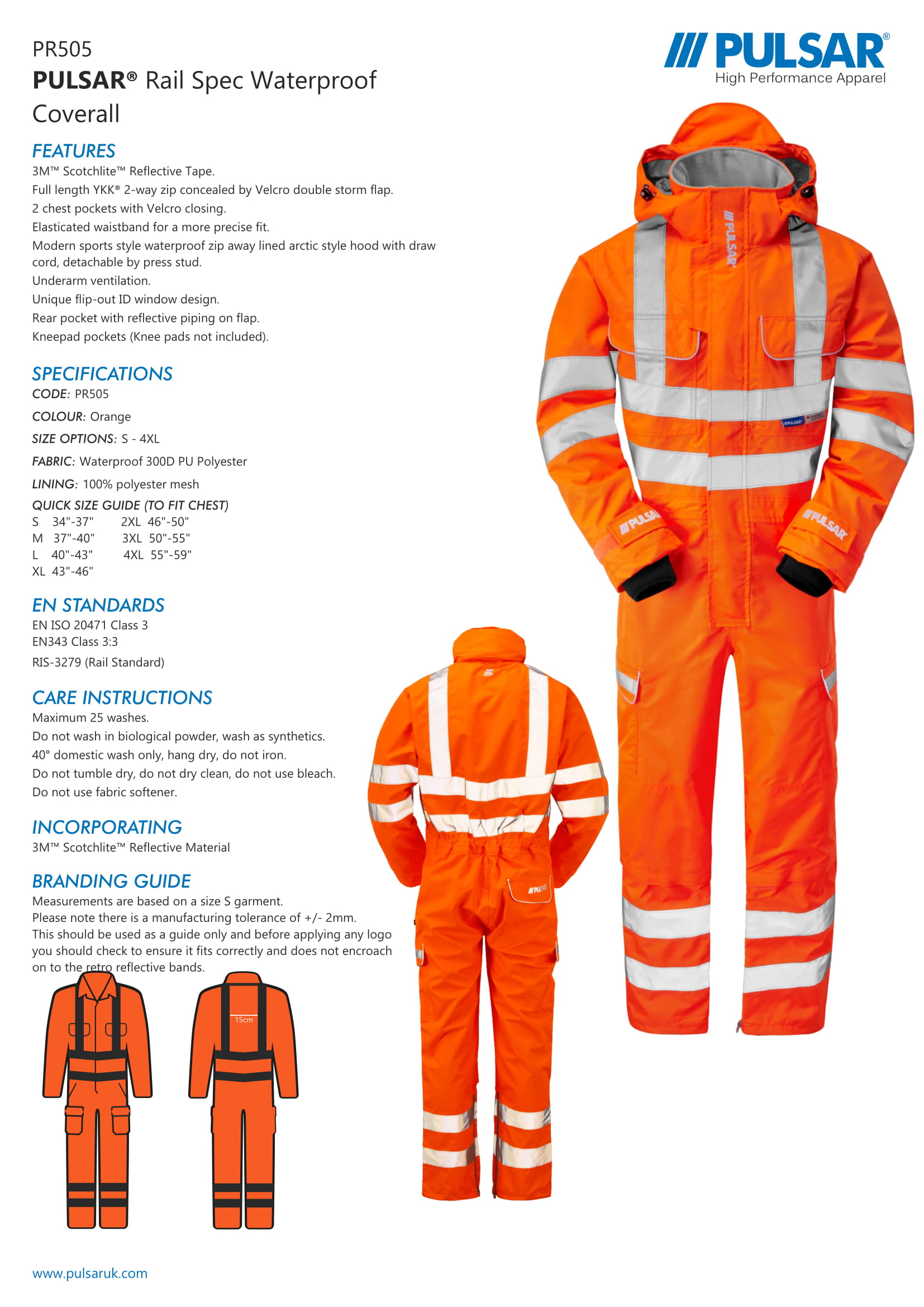 PULSAR® RAIL SPEC UNLINED COVERALL (PR505) - Image 4
