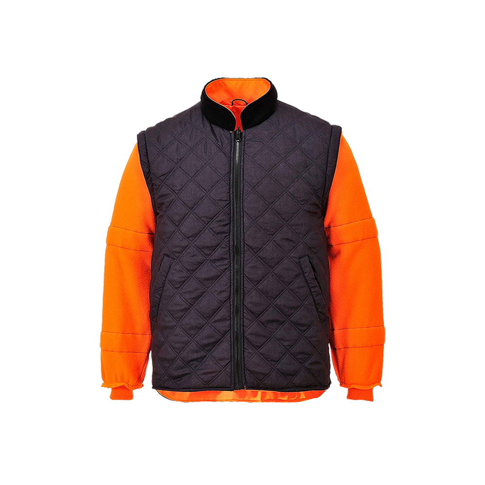 Hi Vis Orange Waterproof Breathable 7 in 1 Rail Coat (HV1117) - Image 5