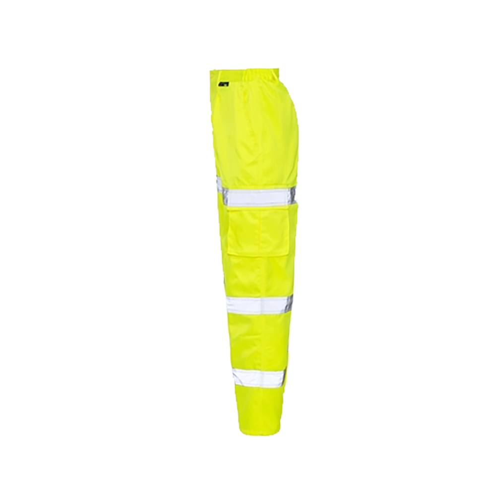 Hi Vis Yellow Poly Cotton Cargo Trousers (HV8211) - Image 2