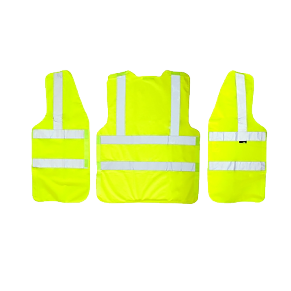 Hi Vis Yellow Velcro 1 Piece Vest (HV4200) - Image 2