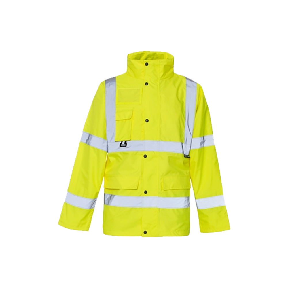 Hi Vis Yellow Waterproof Breathable Coat (HV1211) - Image 2
