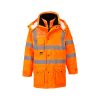 Hi Vis Orange Waterproof Breathable 7 in 1-Rail Coat A