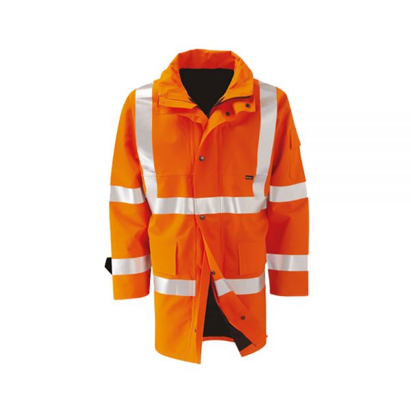 Hi Vis Orange Wet Weather Breathable Gore Tex Coat