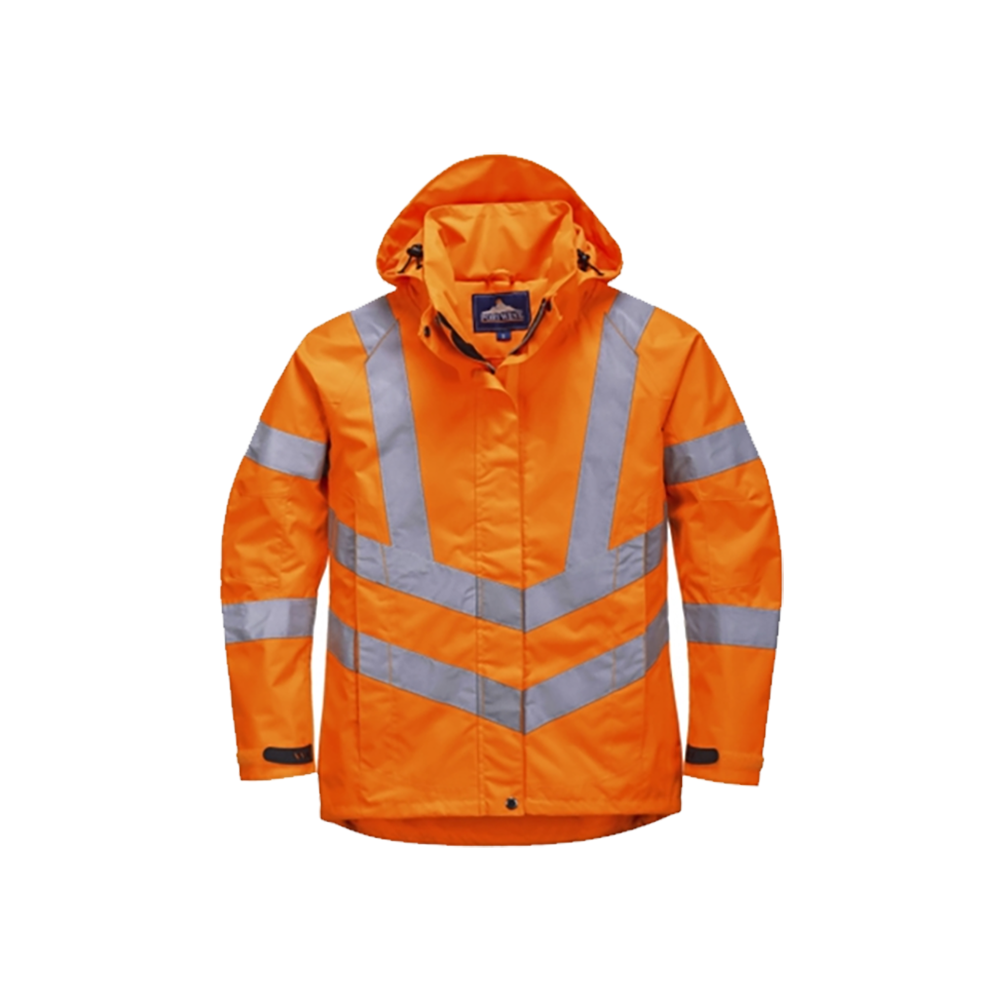 Ladies Hi Vis Orange Breathable Jacket - Spartan Safety