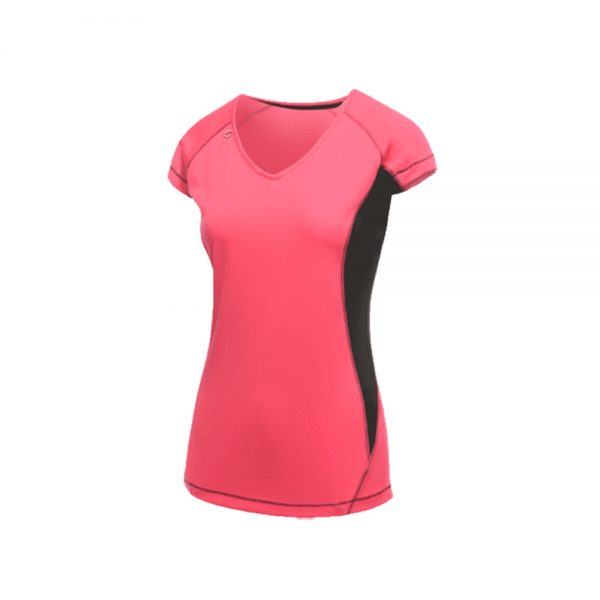Regatta Womens Beijing T-Shirt (TRS152) Hot Pink - Black